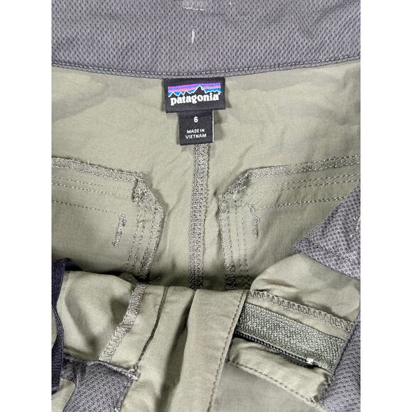 Patagonia Quandary Pants Women's 6 Green Hiking Gorpcore Convertible Outdoor - Picture 2 of 13